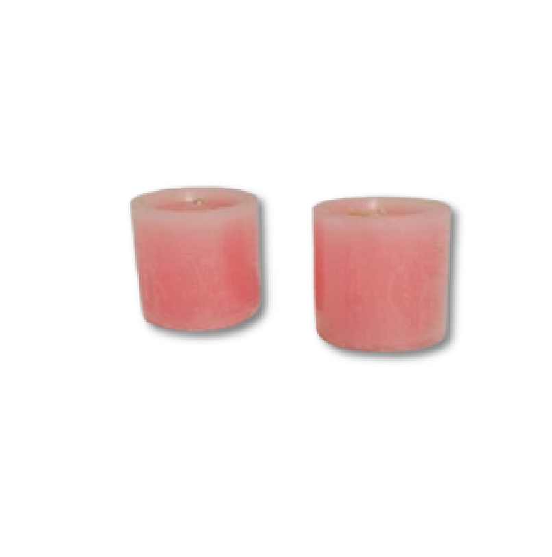 Vela Mediana Rosada x 2 Unds